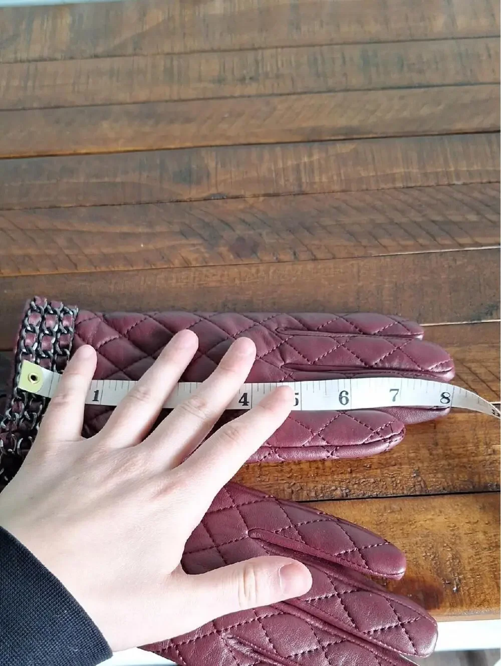 Nwt Badgley Mischka Burgandy Sheep Leather Fashion Glove